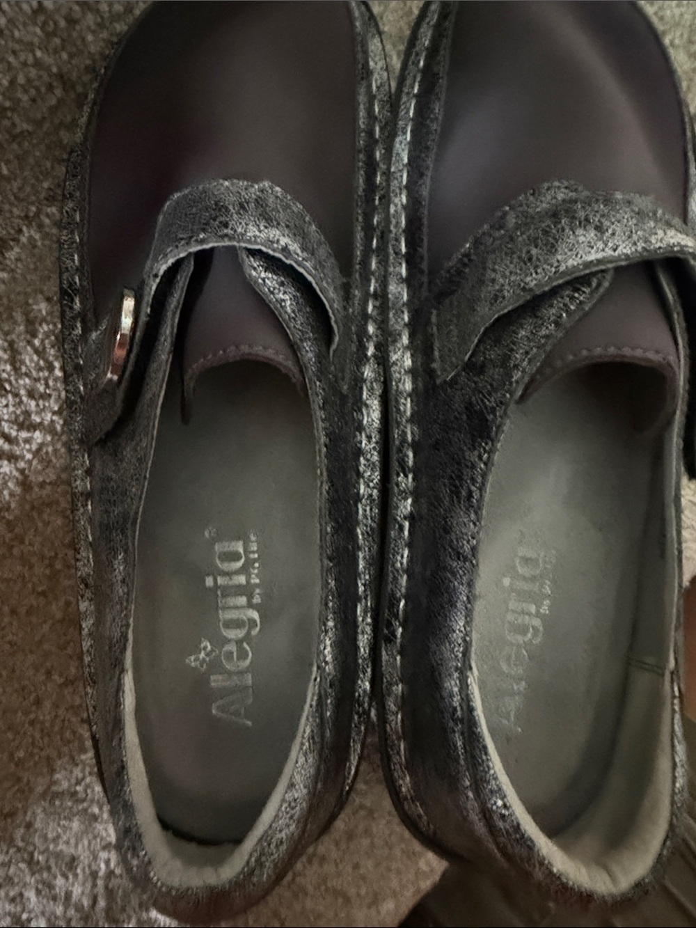 Women’s Algeria  By PgLite Metallic Gray Slip-On Casual Shoes - Picture 6 of 7